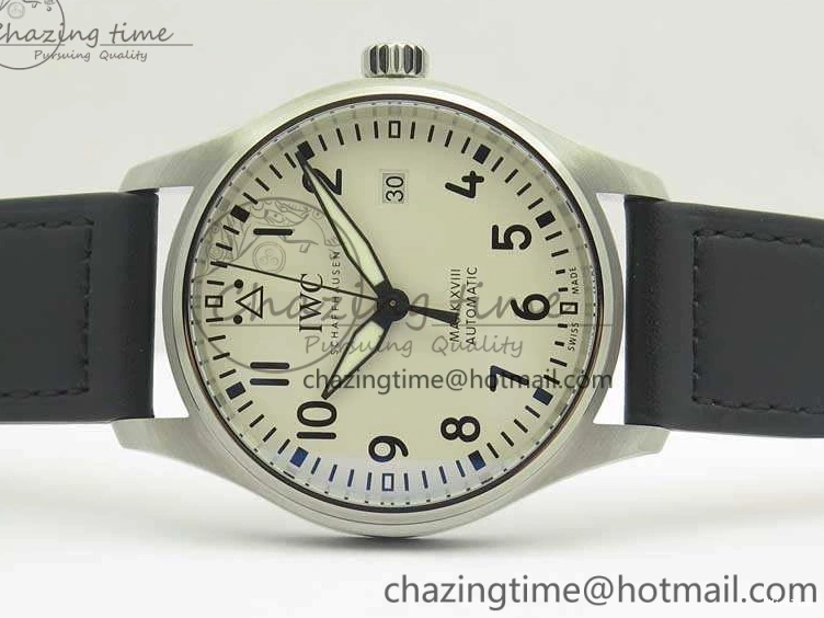 MIROTIME 0801 Efficient Mark XVIII Le Petit Prince IW327001 SS MKS 1:1 Best Edition White Dial On Leather Strap MIYOTA9015 V 7220